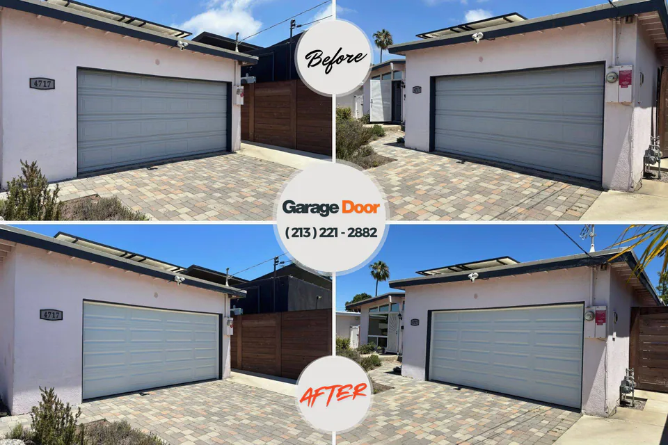Before and after: garage door repair Cambridge, NE